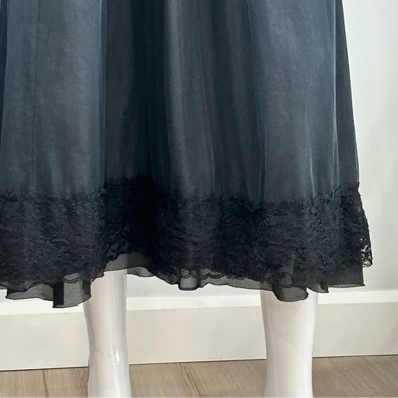 Vintage 60s Greek Goddess Style Black Négligée - Picture 9 of 10